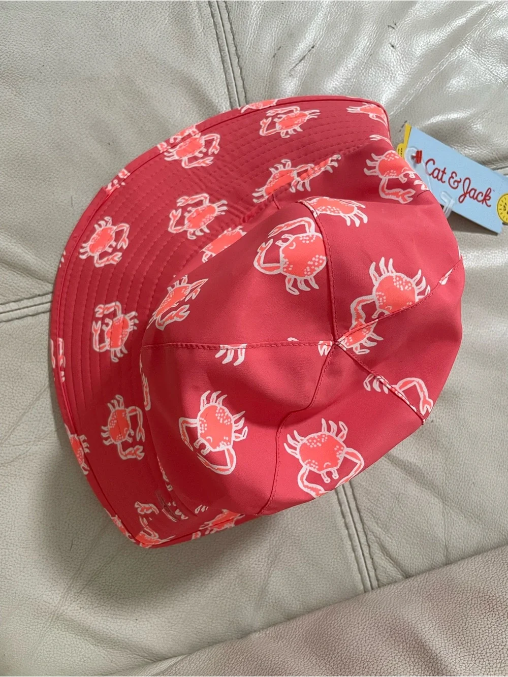 Cat & Jack Coral Red Crab Sun Hat